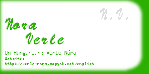 nora verle business card